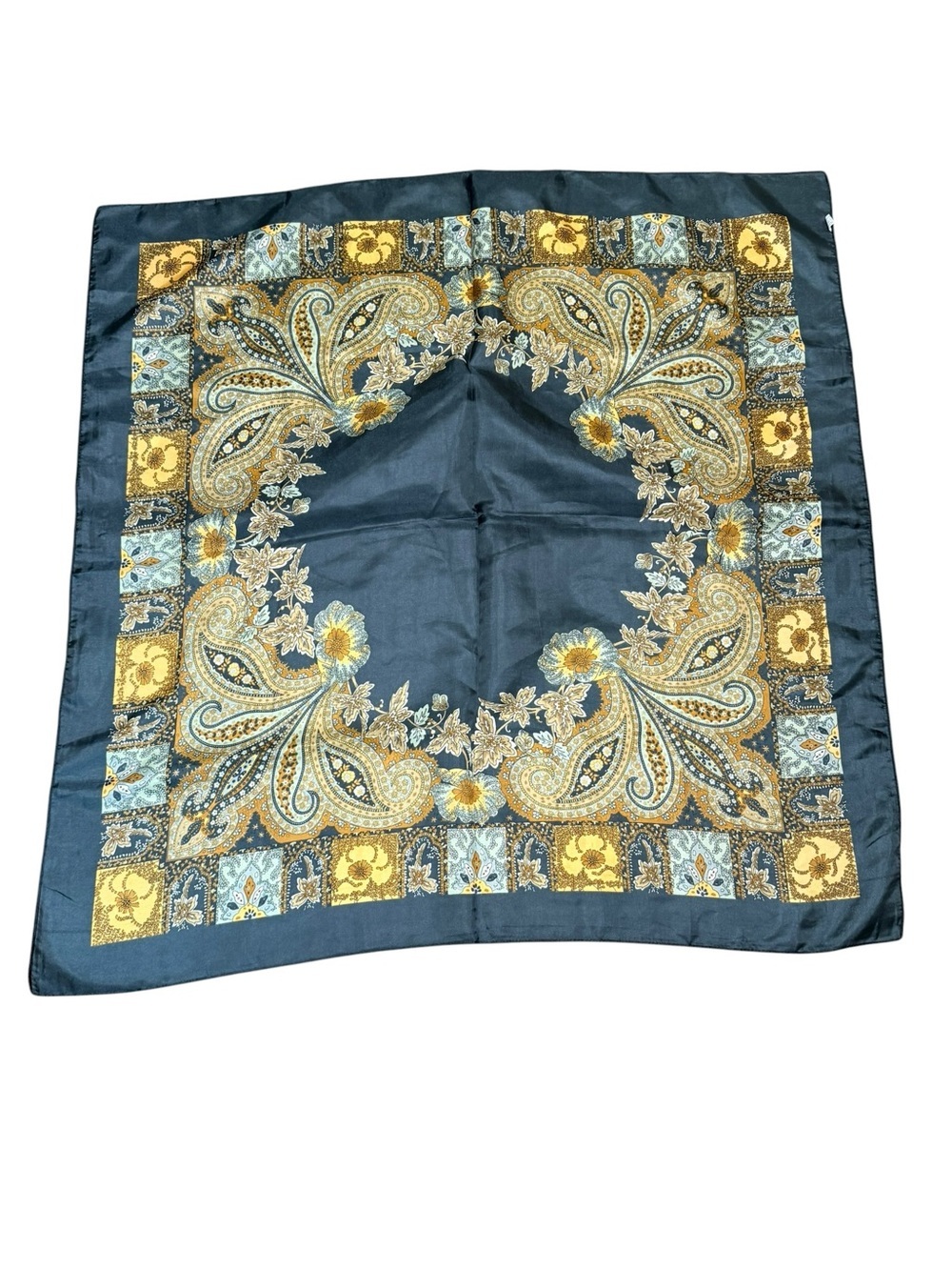 Paisley Square Scarf  hijab babushka twilly for purse